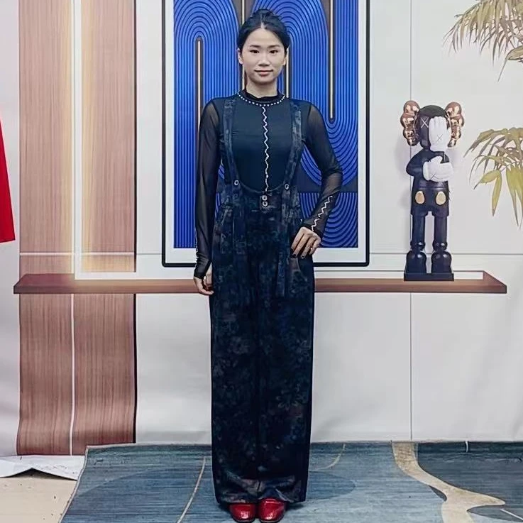 欢舞阁吉特巴摩登舞裤广场背带舞裤交谊舞时尚弹力料女舞裤B0236