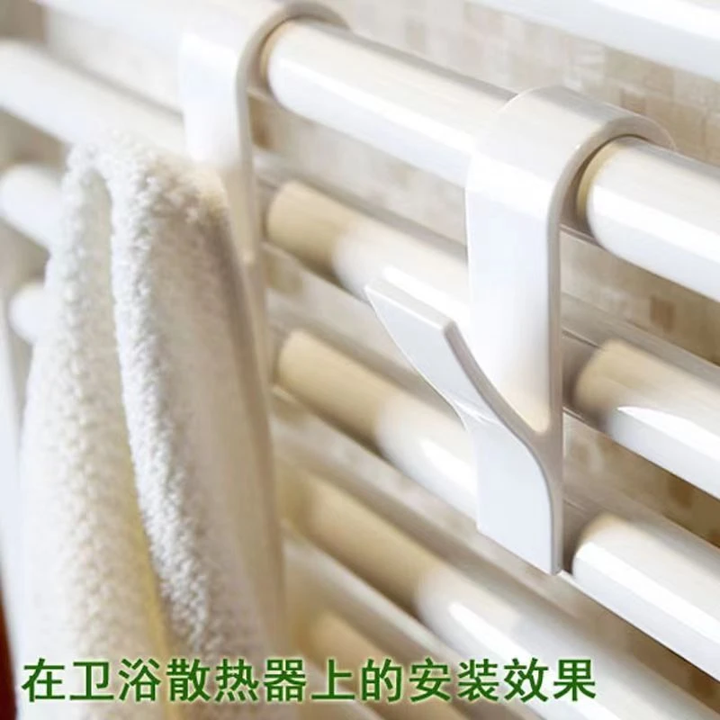 暖气片挂钩衣帽钩挂衣架钩子圆柱形杆子挂钩小背篓无痕散热器钩子