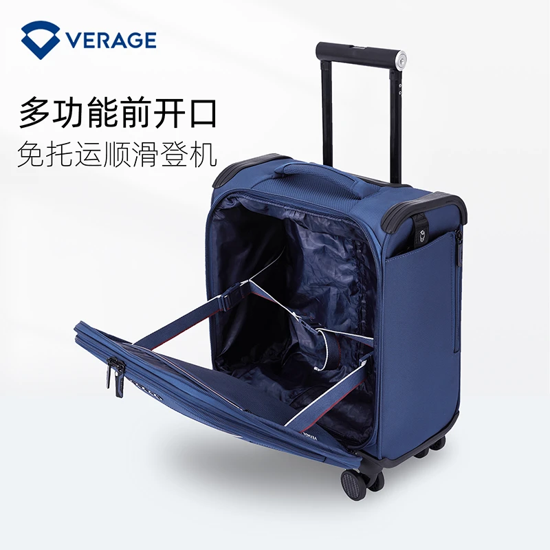 VERAGE维丽杰牛津帆布行李箱新款小型拉杆箱大容量商务登机旅行箱