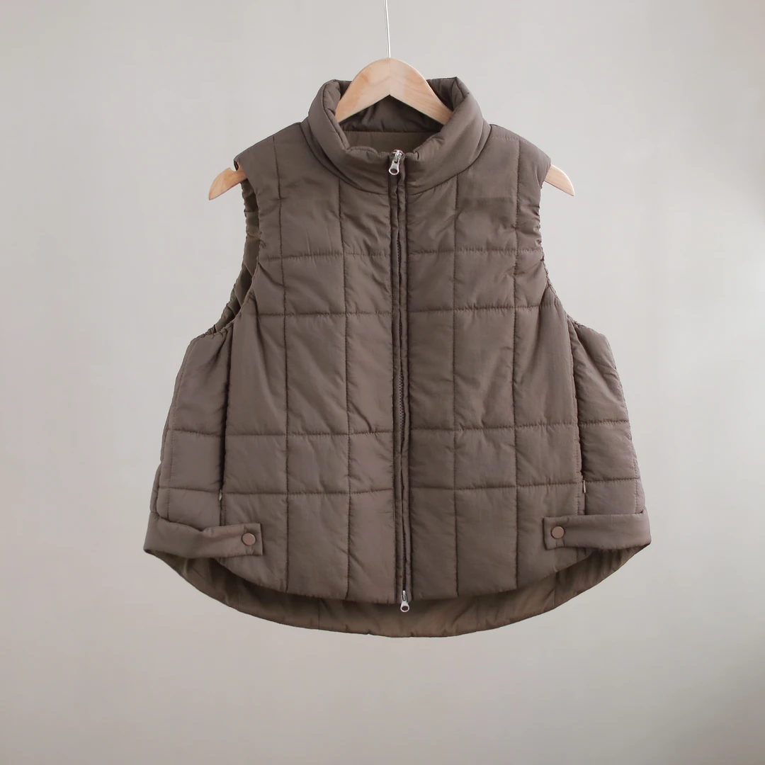 【纭季原创】衣长62 秋冬新款百搭休闲纯色拉链厚款马甲D241321