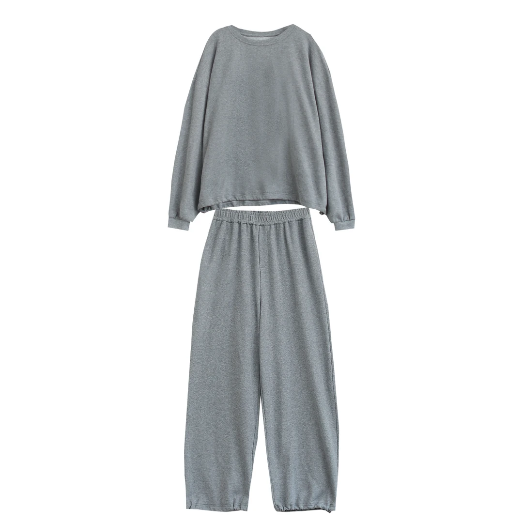 【纭季原创】衣长62裤长99 宽松休闲日常百搭通勤运动套装D241050