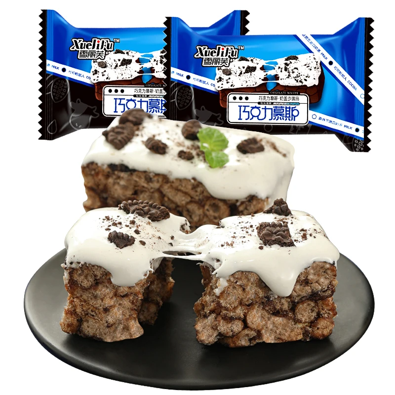 巧克力慕斯奶盖沙琪玛奶香代餐休闲办公室追剧网红零食 15枚/1箱