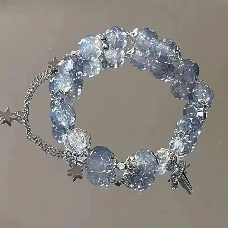 【深海】渐变色爆花琉璃手链古风超仙流星手串情侣闺蜜礼物ins饰品