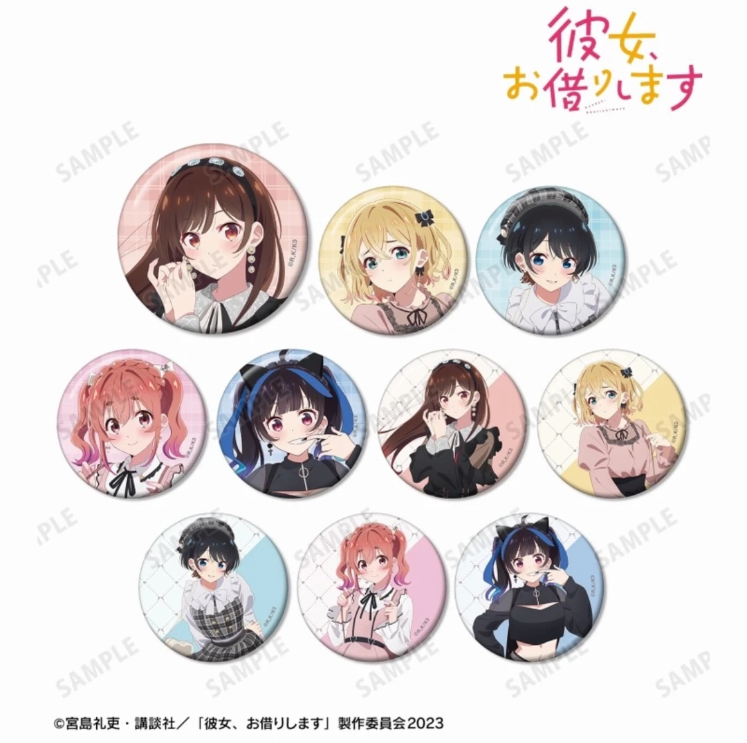 【小呱拆卡】租借女友 少女时装徽章 吧唧日谷