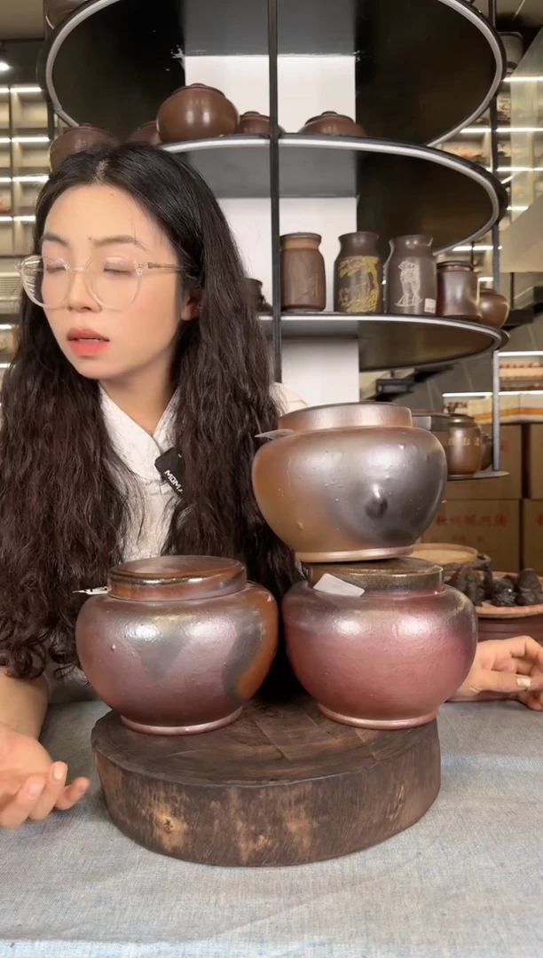 【闪购商品】罐本陶手作泥兴陶手工柴烧半斤装3个（有泡