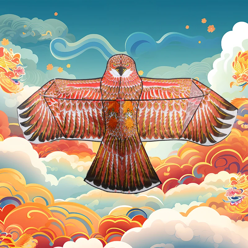 潍坊风筝永健烫金老鹰风筝金鹏风筝易飞稳定大型定制风筝好飞加固