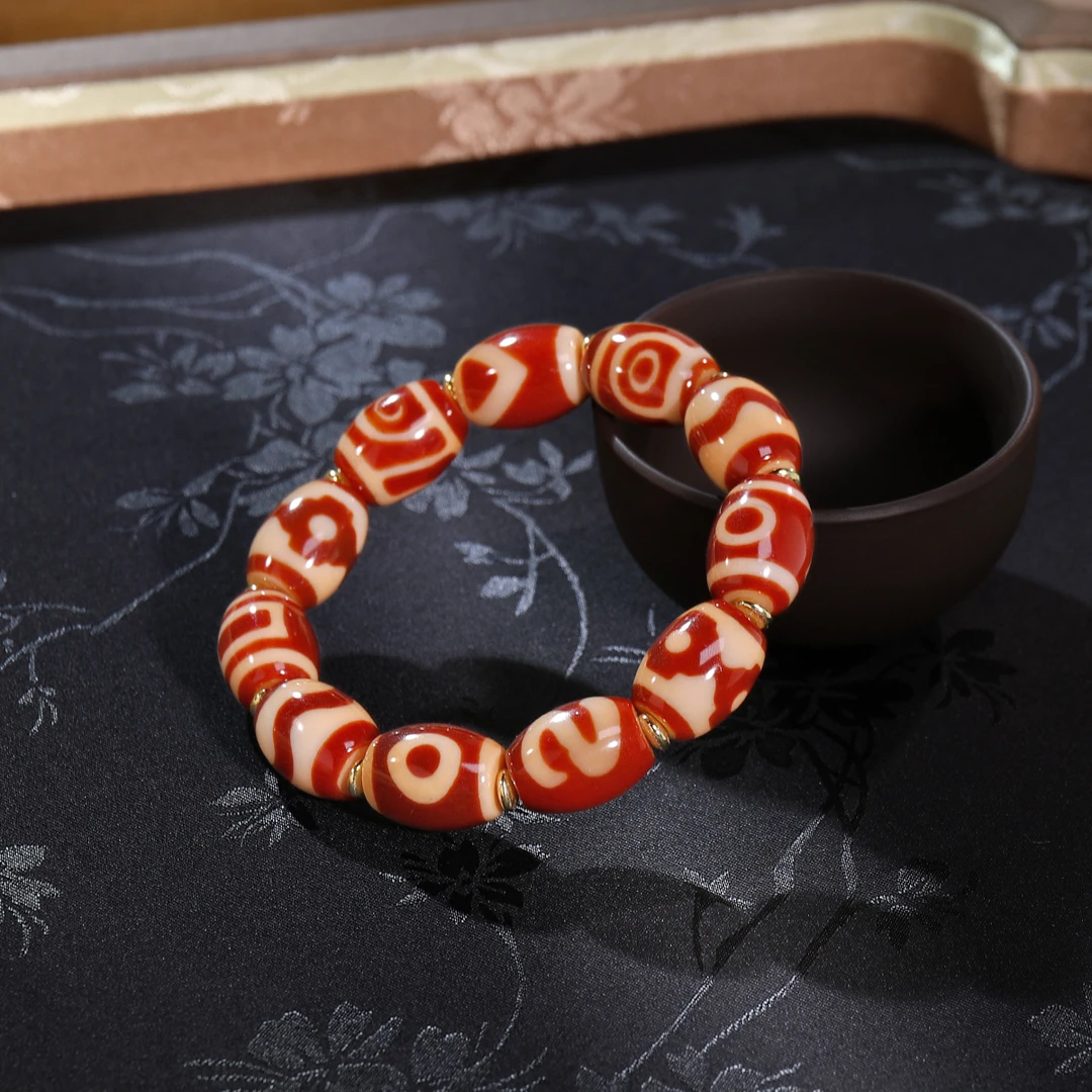 大满贯 龙鳞赤血红肉多宝单圈百搭手链S30103-11图腾多样性发其一