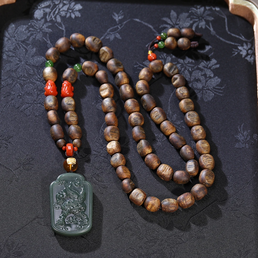 18k玄武貔貅沉香项链X29760