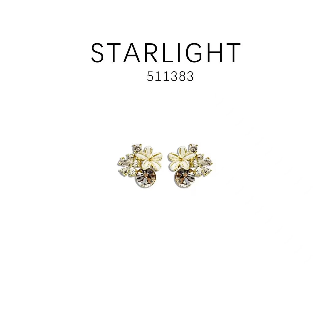 铜合金耳饰 简约时尚大气百搭花朵耳饰～511383