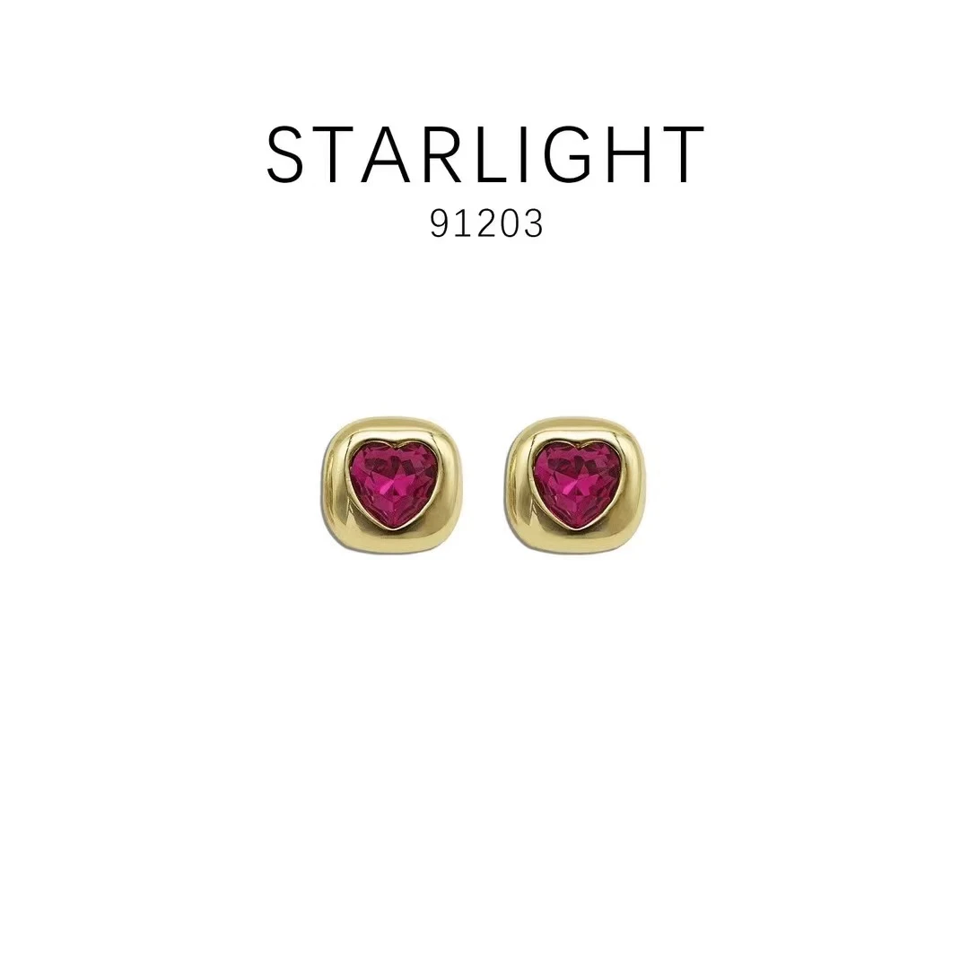 铜合金耳饰 简约时尚休闲百搭轻奢耳饰～91203