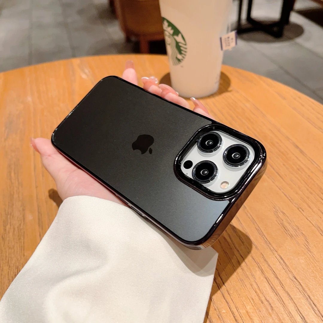 新款苹果14手机壳iphone13promax磨砂PC12/14plus防指纹13pro大孔