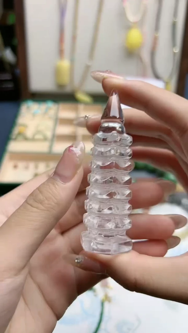 【闪购商品】水晶摆件未镶嵌白水晶文昌塔摆件*1 DN