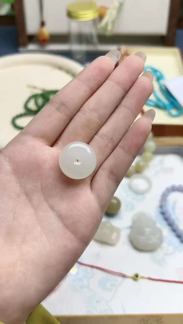 【闪购商品】和田玉裸石未镶嵌和田玉平安扣裸石*1 HX编绳