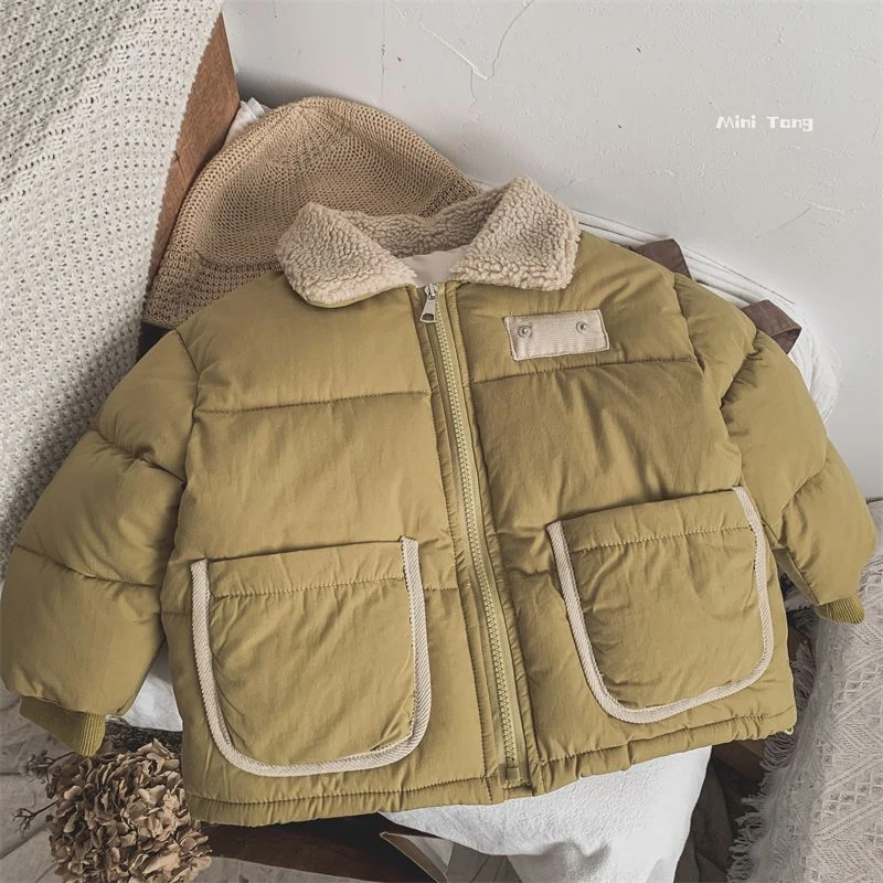 男童棉服2023新款冬季儿童加绒加厚棉袄冬装外套宝宝男孩洋气棉衣