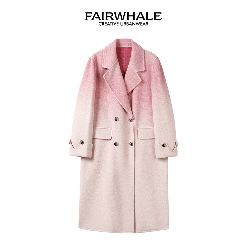 马克华菲时尚气质百搭显瘦女装时尚小众高级感羊毛大衣F23015A021