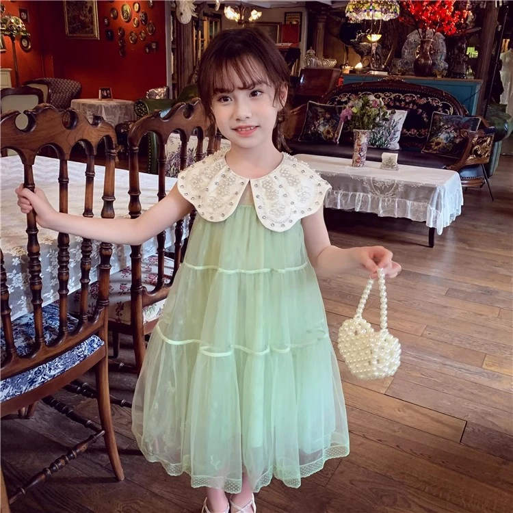 【宠粉浮力】小蜜蜂家女童连衣裙洋气儿童娃娃领高档公主裙 MC24074