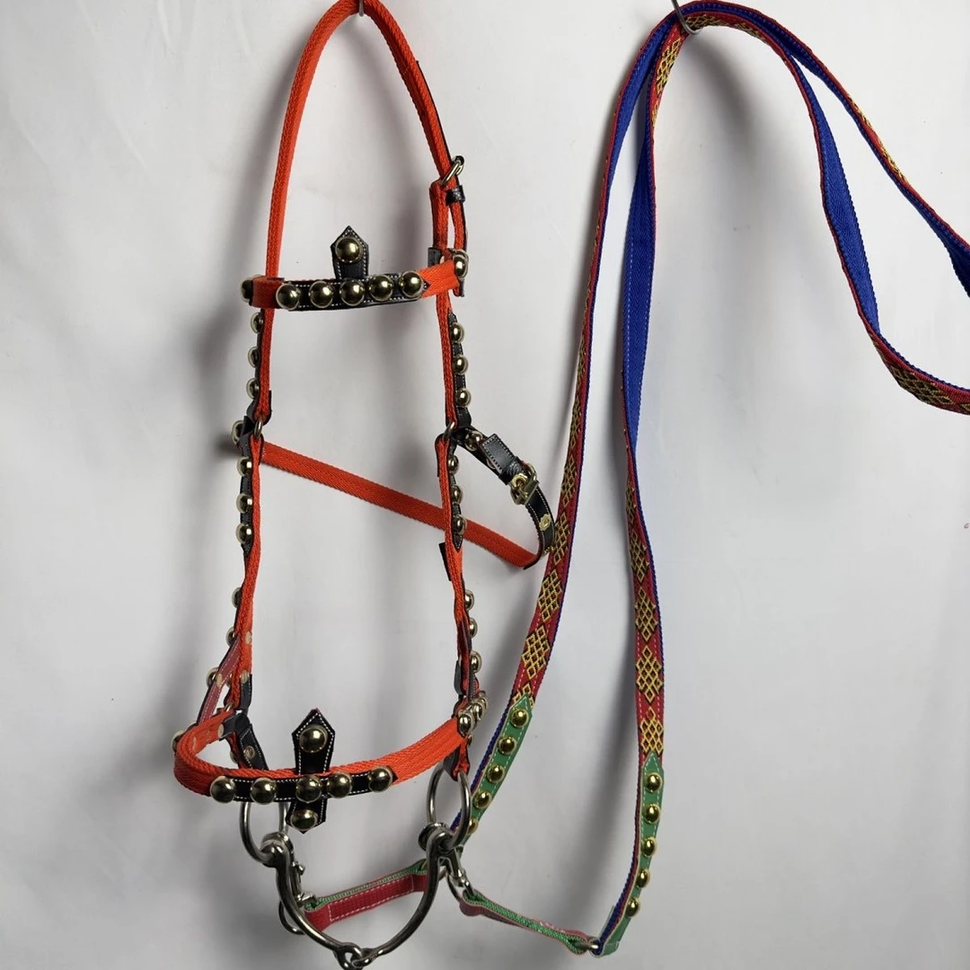 新款民族藏族叉子配件泡钉用品水勒马嚼子一套全套马笼头藏式马具