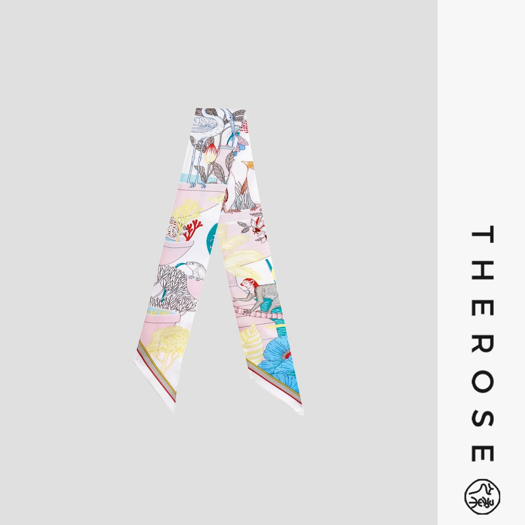 之柔【珍奇乐园】16M粗斜纹桑蚕丝时尚百搭飘带双面异色丝巾9*120CM