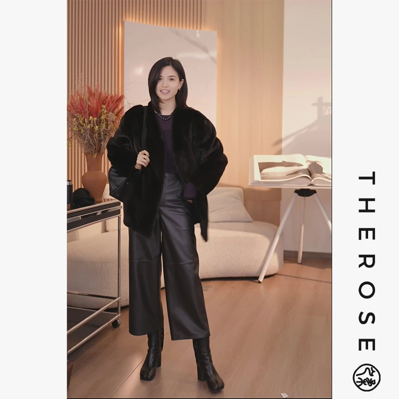 之柔【诸神乐园】北美进口高奢原色稀缺水貂外套气质优雅保暖上衣女