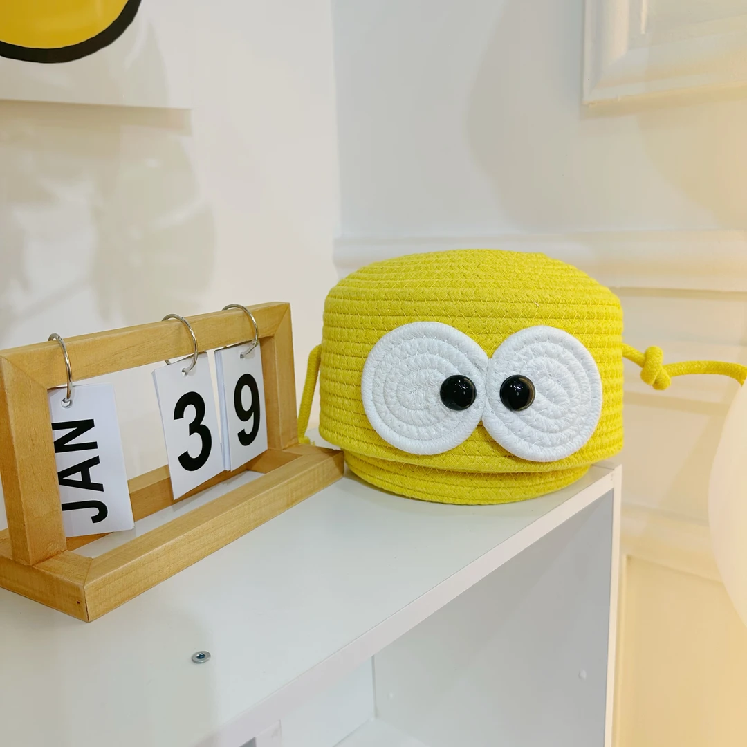 Z-10（开播福利）黄色煤球纸巾盒棉线收纳筐