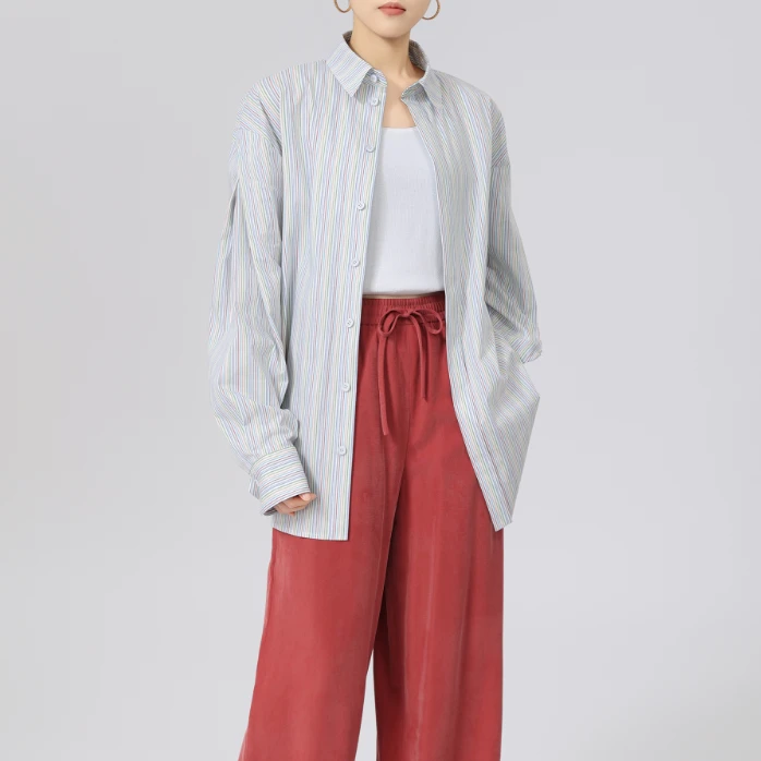 AMASS/阿玛施 夏季新款后背V领设计感[戛纳之夜]大白衬衫5301083