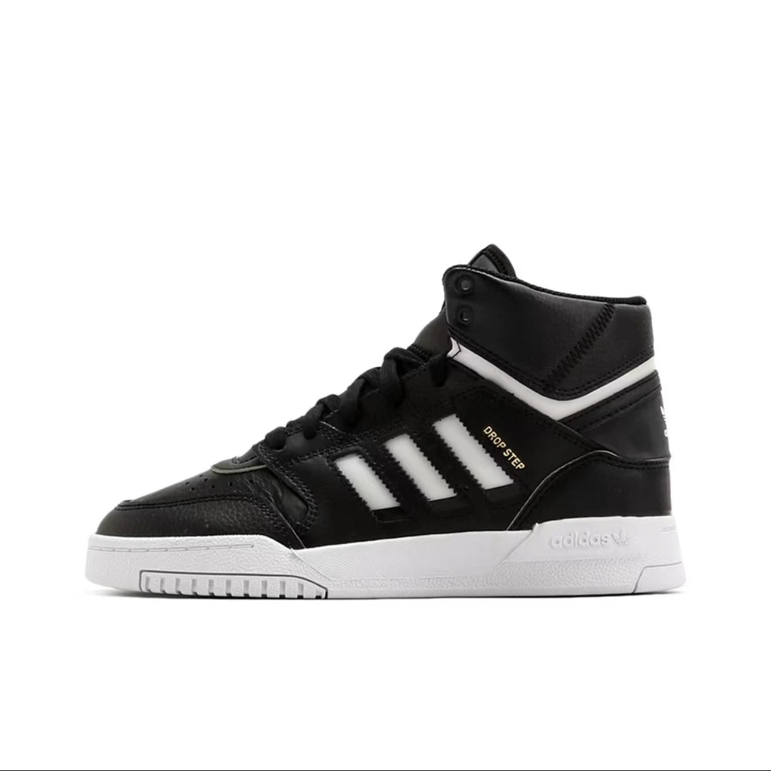 Adidas originals Drop Step 高帮 板鞋 女款 黑白EF7145