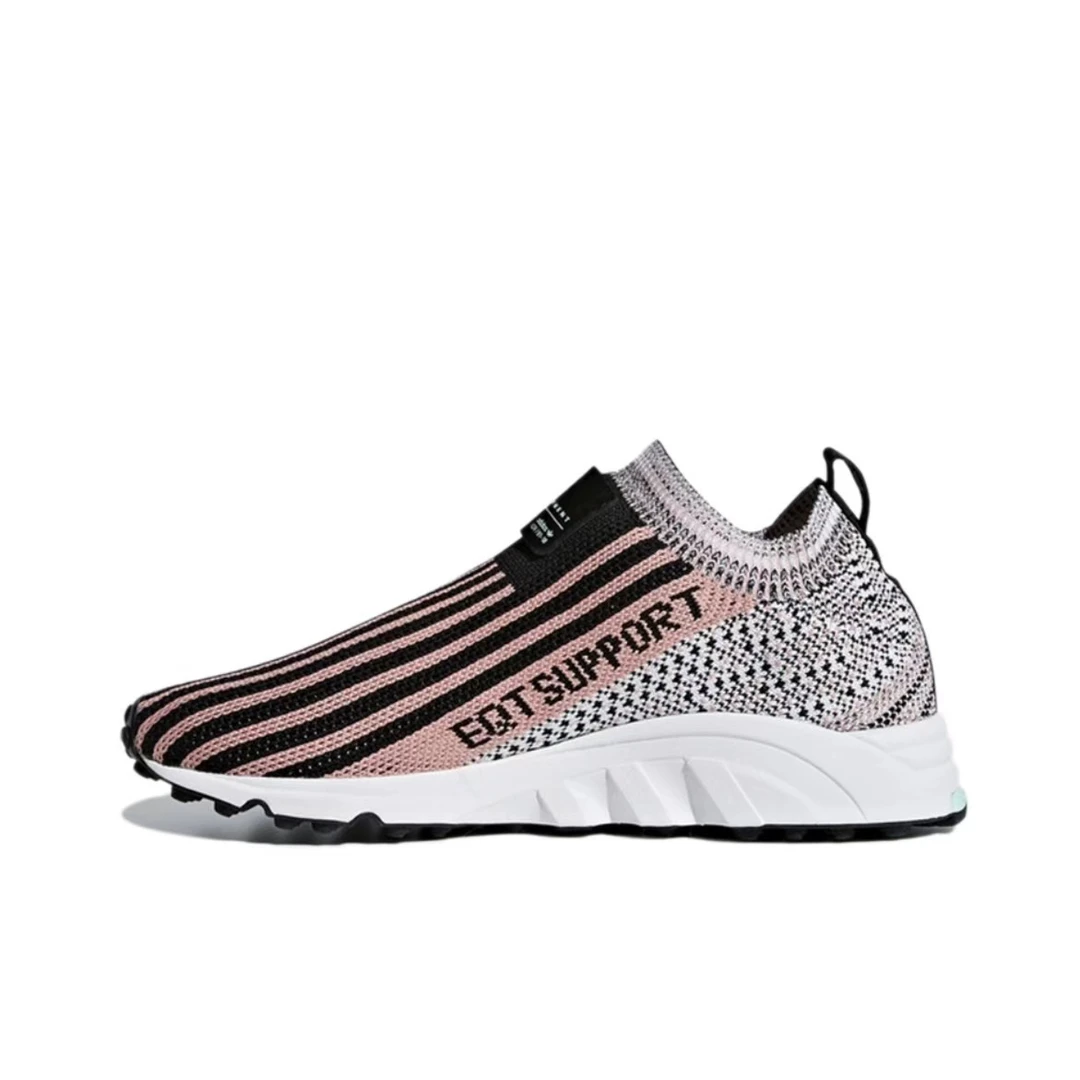 Adidas 织物 防滑透气 中帮 生活休闲鞋 女款 粉黑B37531