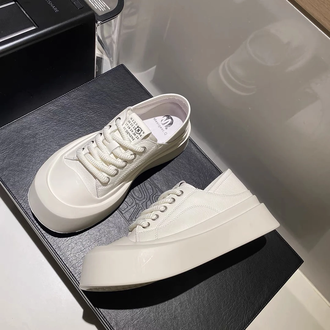 美880-3  033  2023新款欧洲站真皮小白鞋圆头运动板鞋时尚百搭