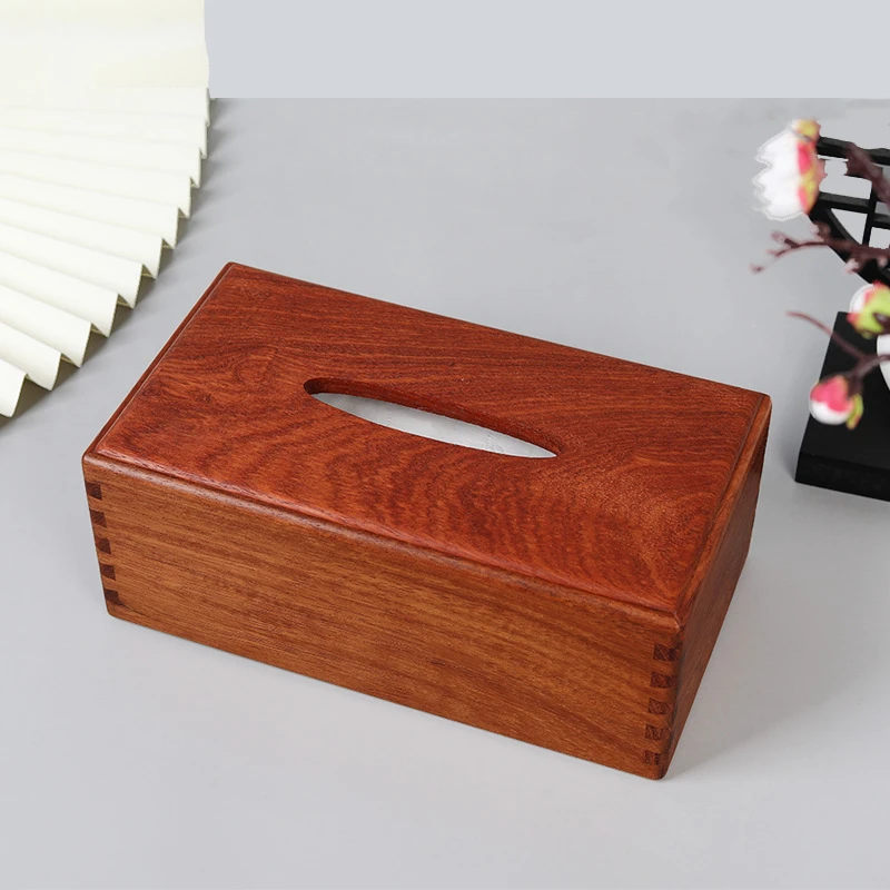 缅甸花梨木抽纸盒桌面实木质纸巾盒红木茶几大果紫檀餐巾盒收纳盒