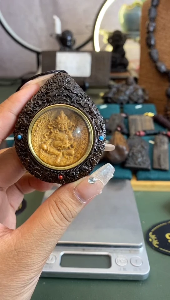 【闪购商品】香木木雕唐卡黄财神