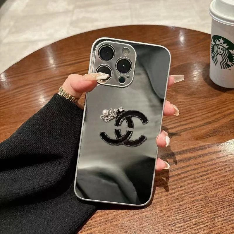电镀化妆镜苹果14pro手机壳iPhone11女12Promax保护套Xsmax防摔15