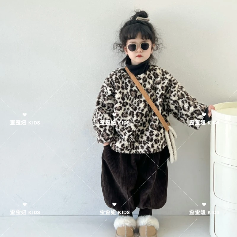 【歪歪妞童装】2348儿童可爱豹纹外套日韩男女小童洋气上衣