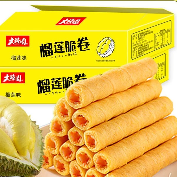 【2盒装】榴莲蛋卷饼干酥脆童年零食