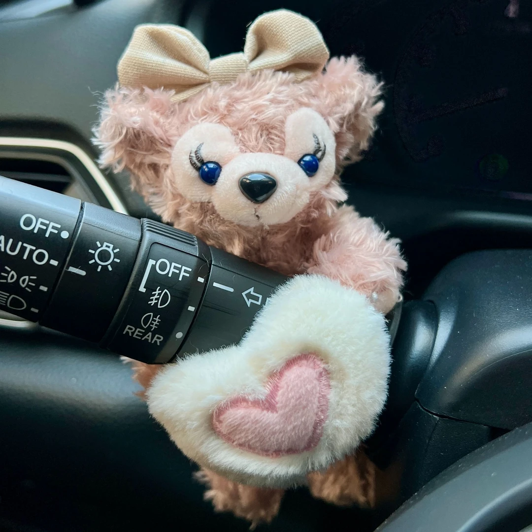 可爱玫玫汽车怀挡装饰玩偶特斯拉车载转向灯雨刷器车内饰品
