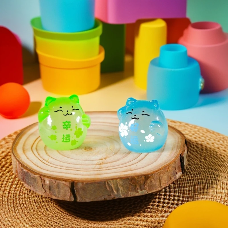 【许愿+对对碰+隐藏】夜光招财猫系列直播间解压玩具代拆diy摆件