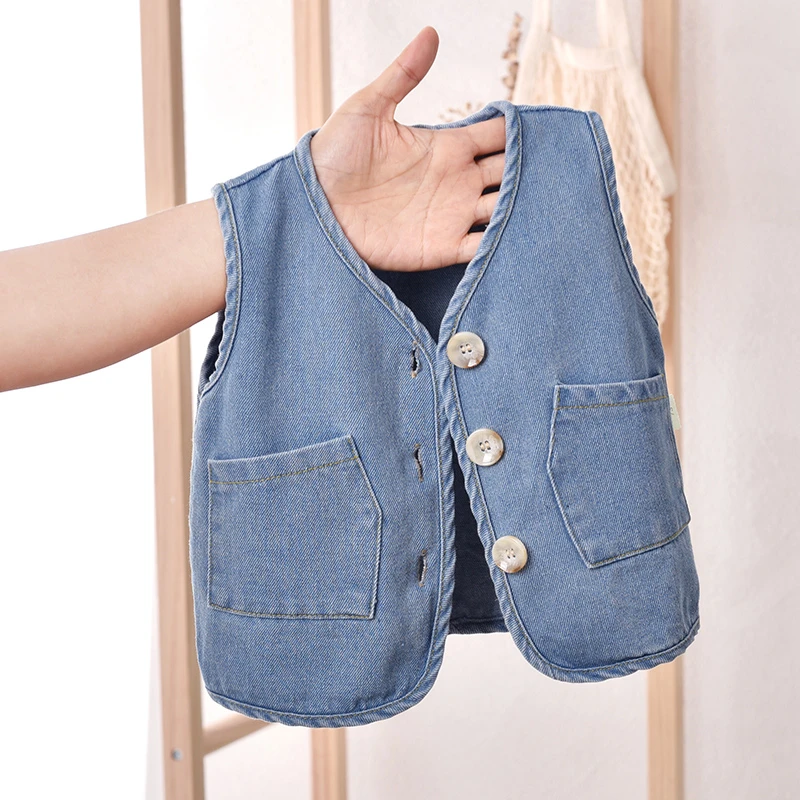 【萌娃穿搭】儿童牛仔马甲春秋款男童女童马夹背心宝宝百搭外穿
