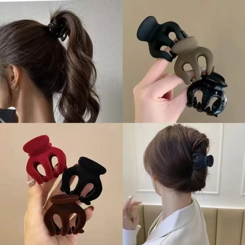 高马尾抓夹固定神器防踏发夹复古简约蓬松防滑