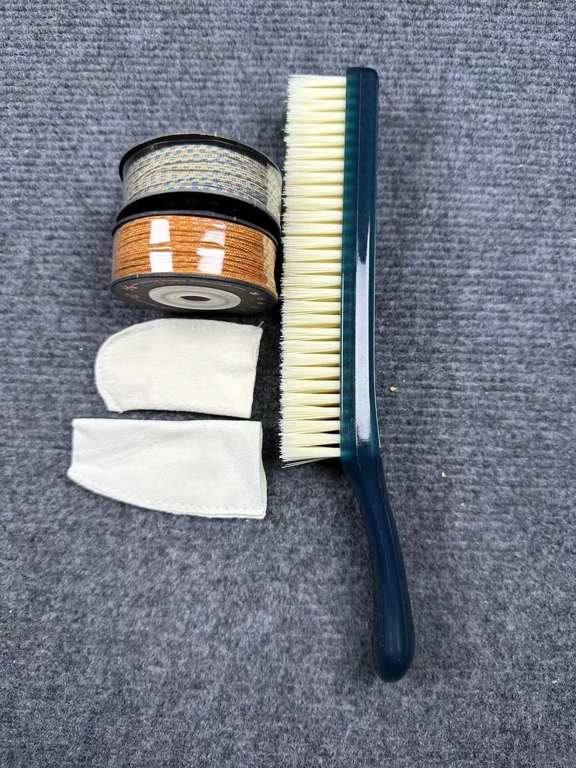 超大号文玩青芒刷/文玩麂皮指套/文玩手工包芯棉线（1.5）2轴