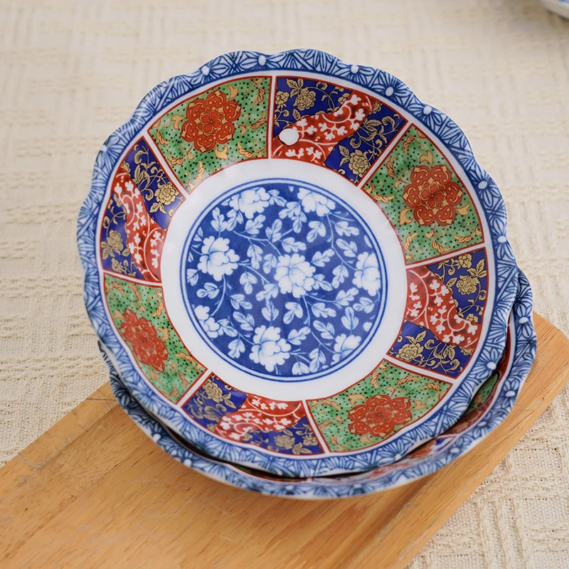 【中盘大盘组合】美浓烧陶瓷家用餐盘日本原装进口餐具