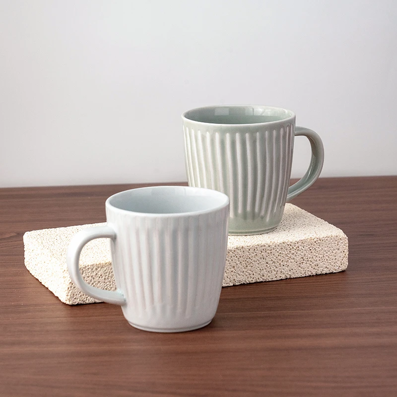美浓烧日本进口陶瓷马克杯家用日式简约大气水杯高颜值小清新杯子
