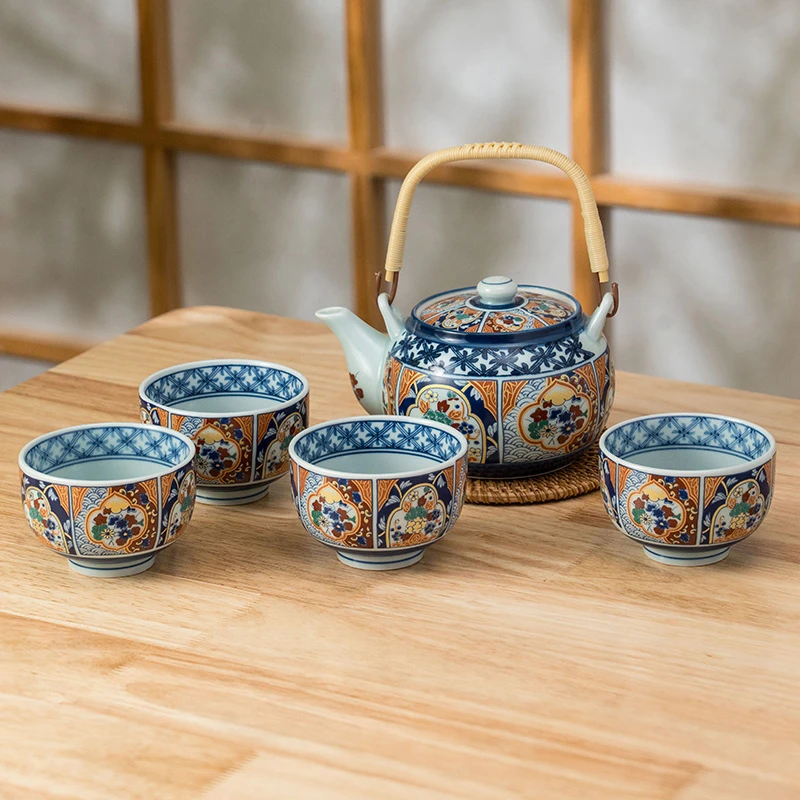 美浓烧进口陶瓷宫廷风高档茶壶套装日式手工一壶四杯高颜值组合