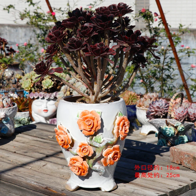 大老桩多肉花盆透气性粗陶