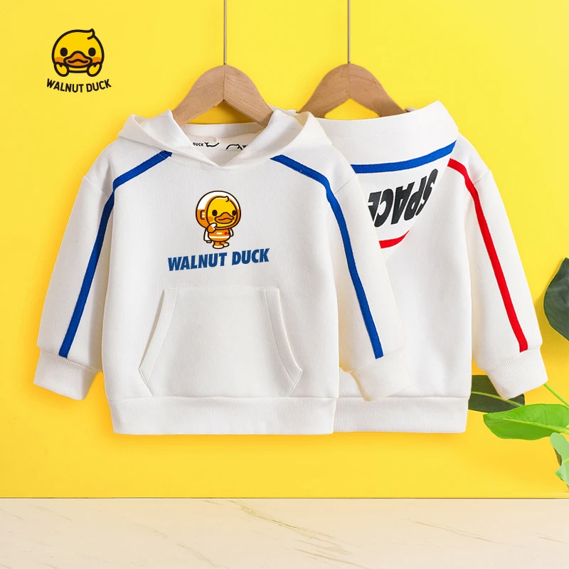 WALNUTDUCK2023春季新款男女童连帽时尚卫衣 宝宝加厚百搭款5243
