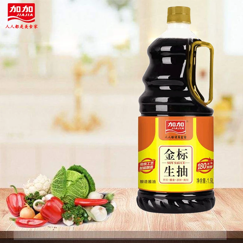 JIAJIA/加加金标生抽酿造酱油家用商用味道鲜美1.9L调味品