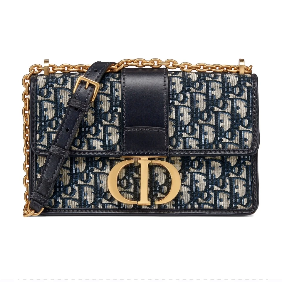 95新 DIOR/迪奥 青奢荟/蒙田30中号新款单肩斜挎包/65389