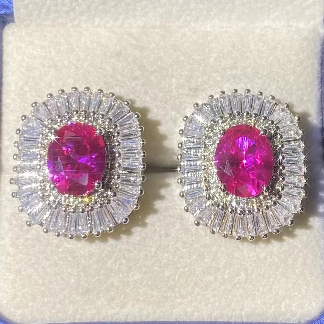 优选Q110-重工豪华宝石-合金高端培育耳饰