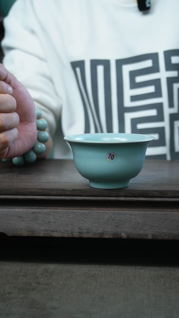 【闪购商品】杯仿古纯手工压手杯大瑕70
