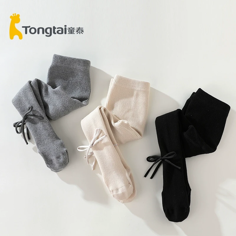 童泰女童连裤袜2024春秋新款宝宝打底裤加宽档加大女童洋气弹力袜