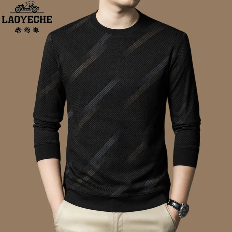 【正品大牌 老爷车】男士春秋季长袖卫衣时尚圆领t恤亲肤透气上衣