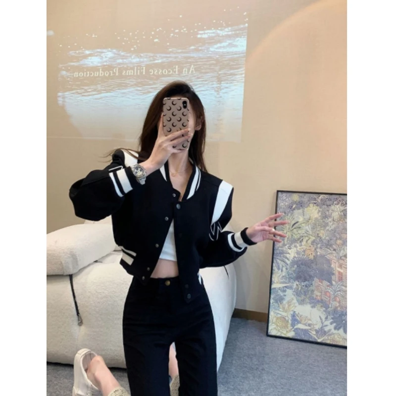 设计感棒球服女2025年春秋装小香风开衫宽松潮休闲百搭长袖外套女